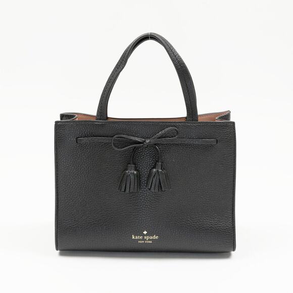 Kate S pade new york Hayes Street Isobel Small Leather Satchel Black 420053 - Picture 1 of 3